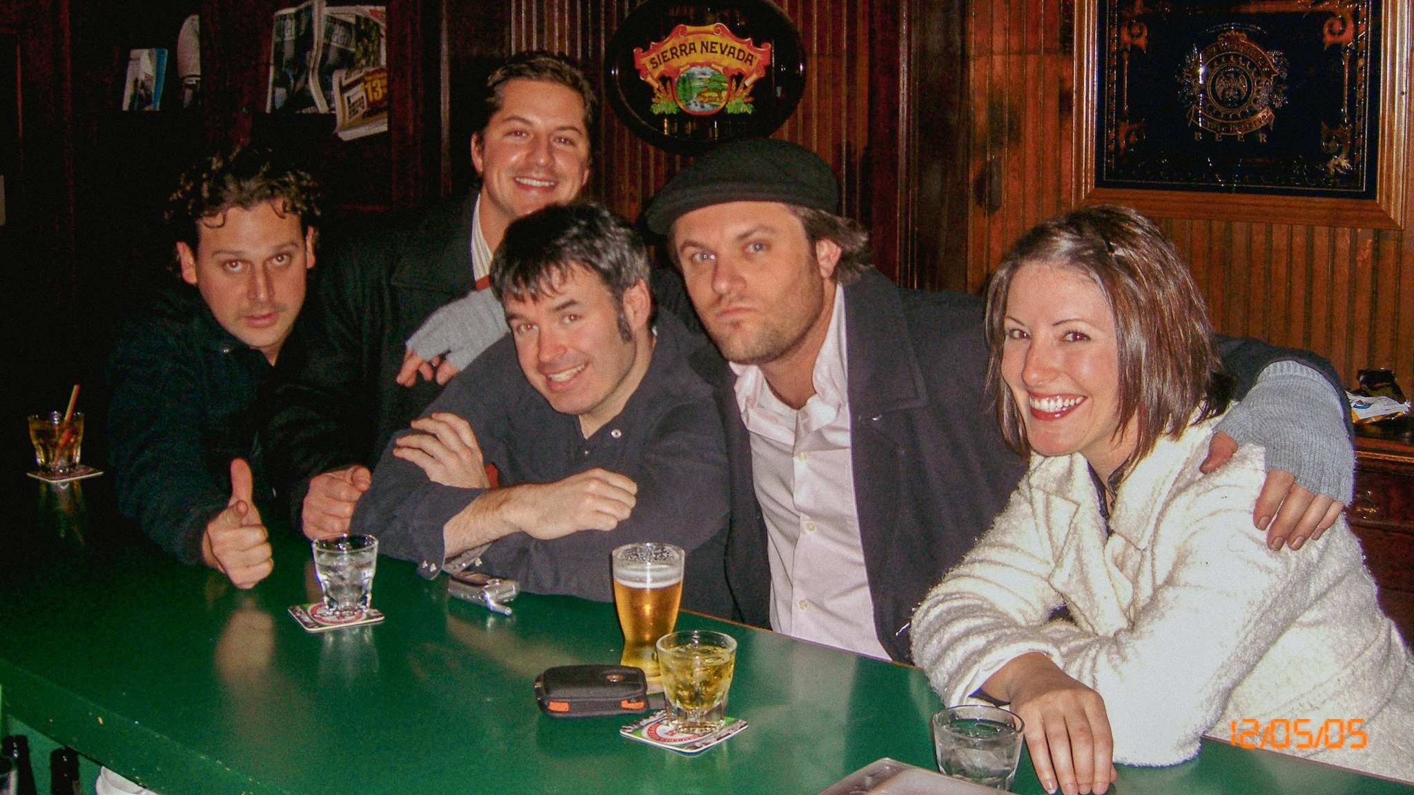 Jeffrey Morgenthaler and friends celebrating Repeal Day at a bar in Eugene, Oregon, December 5th, 2005.